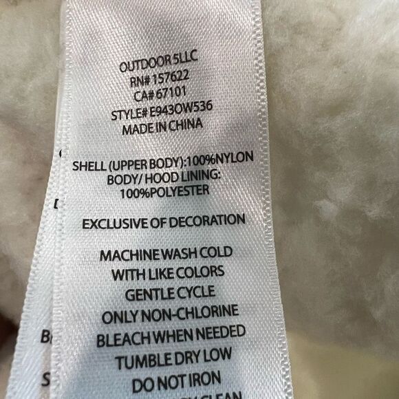 Eddie Bauer Girls Faux Shearling Vest NavyBlue/White with Red Trim size L 14 - Picture 7 of 7